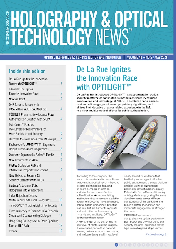 Holography & Optical Technology News